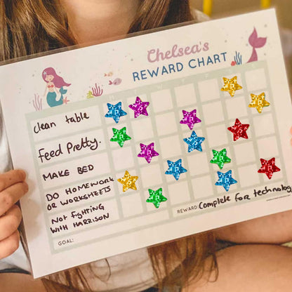 6-Color Holographic Mini Star Stickers