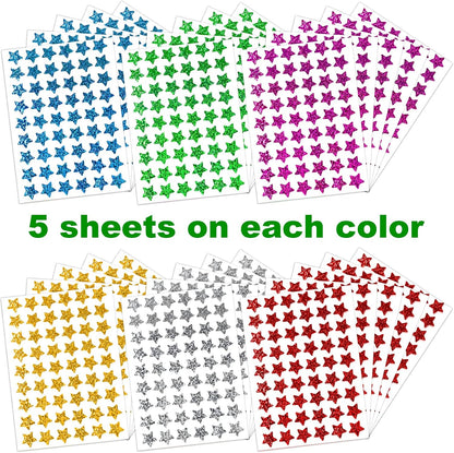 6-Color Holographic Mini Star Stickers
