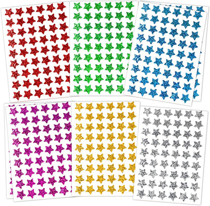 6-Color Holographic Mini Star Stickers